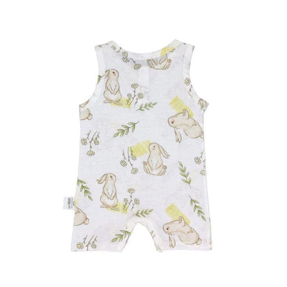 Springtime Bunny Cotton Sleeveless Onesie