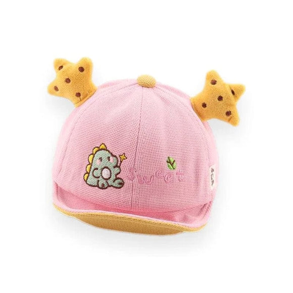 Starry Ears Dino Cap (Pink)
