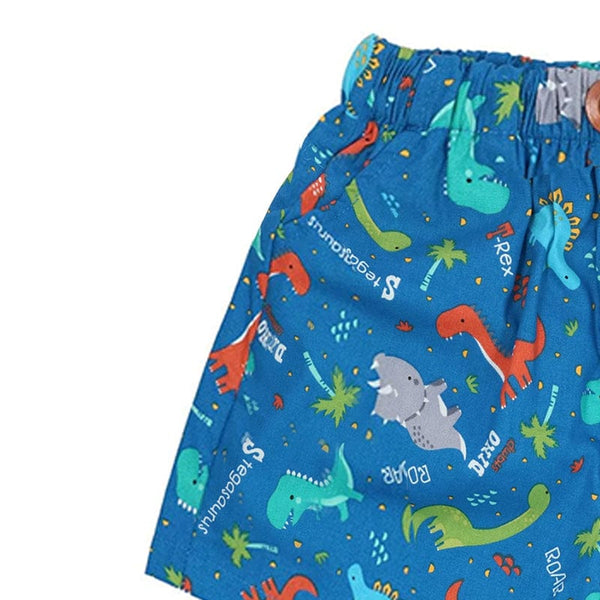 Stegosaurus Dino Pull Up Shorts (Blue)
