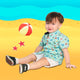 Mandarin Collar Boy Shirt - Summer Paradise (Mint)