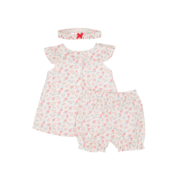 Sweet Roses Baby Girl 2pc Set - (White)