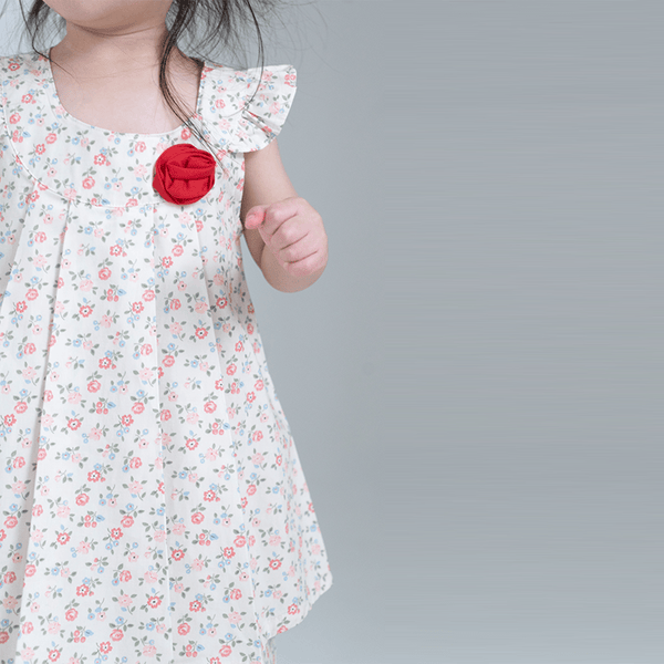 Sweet Roses Baby Girl 2pc Set - (White)