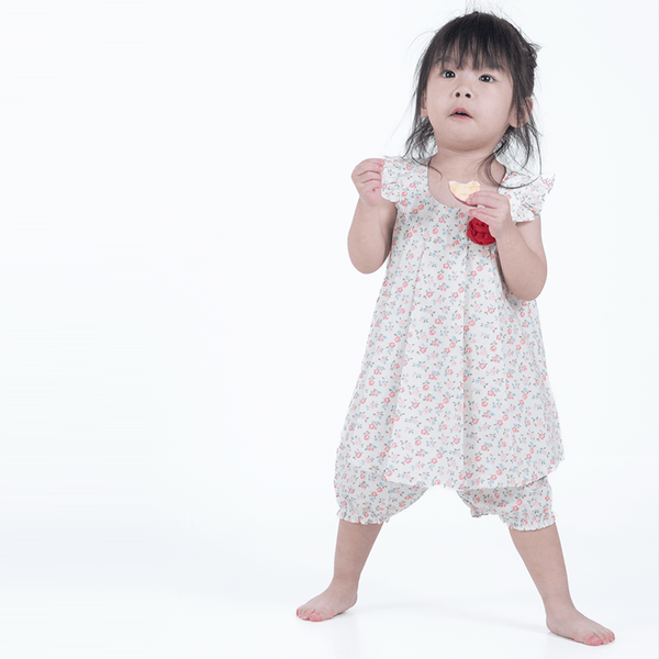 Sweet Roses Baby Girl 2pc Set - (White)