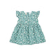 Tiny Flowers Baby Doll Dress (Steel Blue)