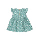Tiny Flowers Baby Doll Dress (Steel Blue)
