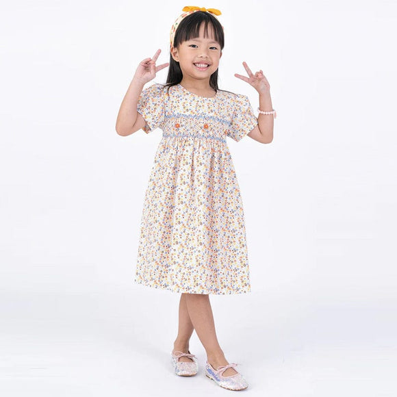 Trixie Petite Blooms  Girl Smocked Dress