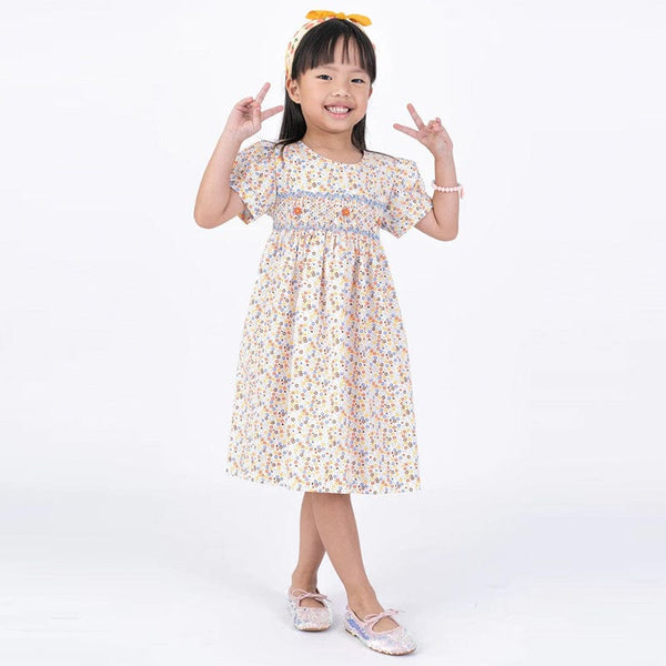 Trixie Petite Blooms  Girl Smocked Dress