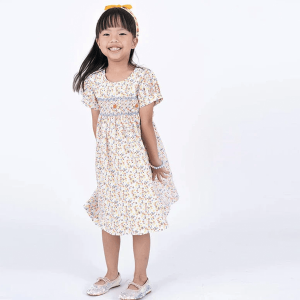 Trixie Petite Blooms  Girl Smocked Dress