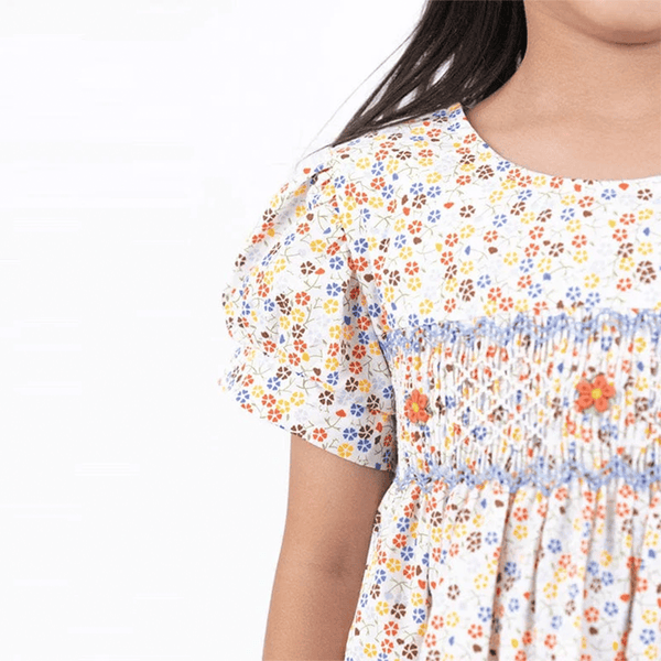 Trixie Petite Blooms  Girl Smocked Dress