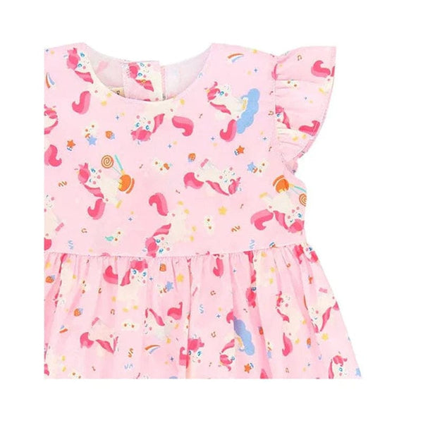 Unicorn & Lollipop Baby Doll Dress (Pink)