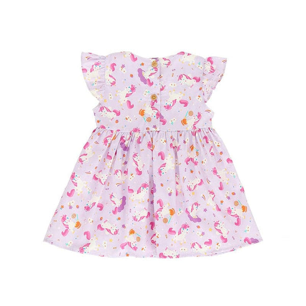 Unicorn & Lollipop Baby Doll Dress (Purple)