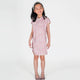 Ditsy White Blooms Pink Qipao