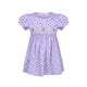 Zariah Tiny Purple Flowers Baby Doll Smocked Dress