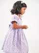 Zariah Tiny Purple Flowers Baby Doll Smocked Dress