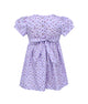 Zariah Tiny Purple Flowers Baby Doll Smocked Dress