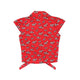 Zebra Knot Sleeveless Blouse (Red)