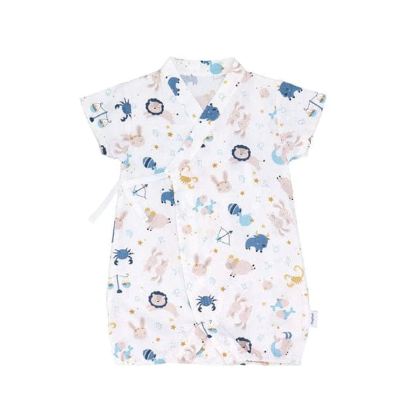 Zodiac Animals Cotton Kimono Style Onesie