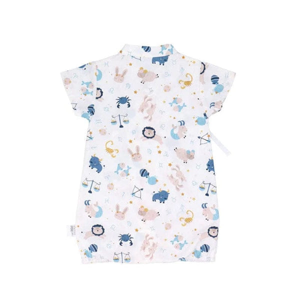 Zodiac Animals Cotton Kimono Style Onesie