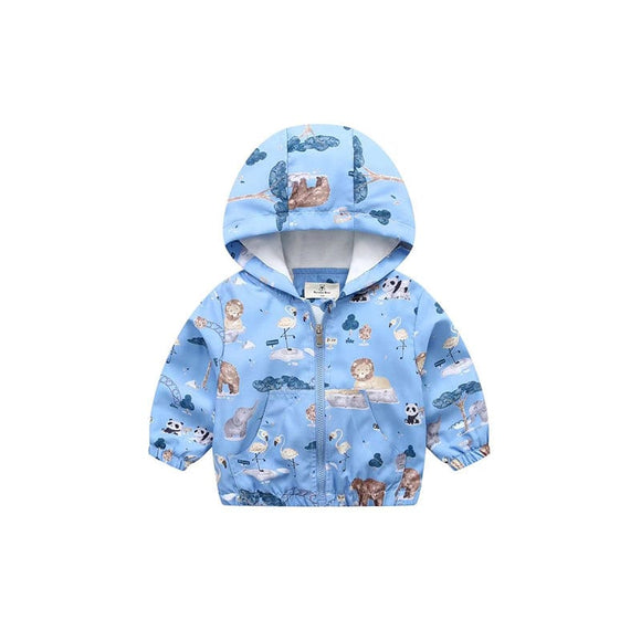 Zoo Animals Jacket (Light Blue)