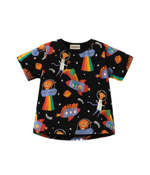 Animals in Space Cotton Tee