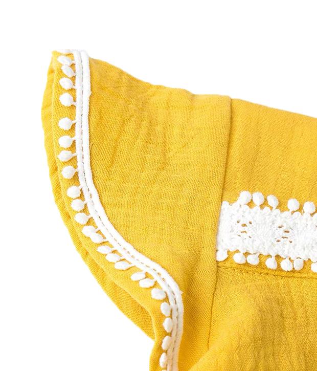 Ayla Ruffle Sleeve Dress - Dandelion Yellow