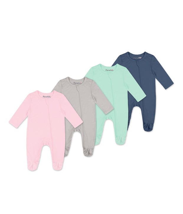 Bamboo Fibre Zip Onesie With Covered Foot