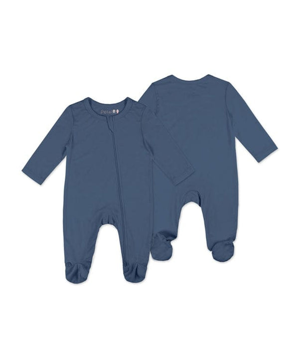 Bamboo Fibre Zip Onesie With Covered Foot