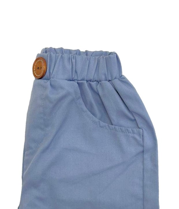 Bruno Pull Up Cotton Shorts (Cobalt Blue)