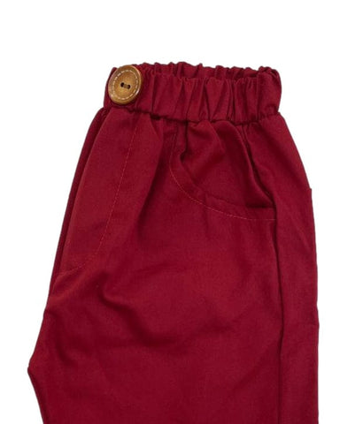 Bruno Pull Up Cotton Shorts (Maroon)