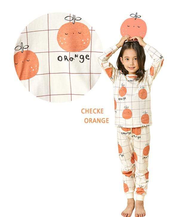 Orange Checked Organic Cotton PJ
