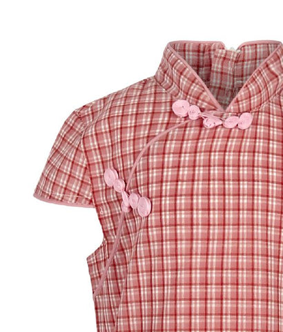 Traditional Checked Cheongsam