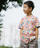 Mandarin Colour Shirt - Colourful Shapes (Pink)