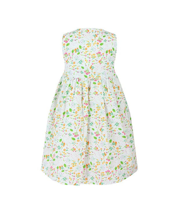 Button Down Cutie Bunnies Dress (White)