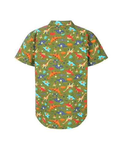 Land Over Time Dino Shirt - Olive Green