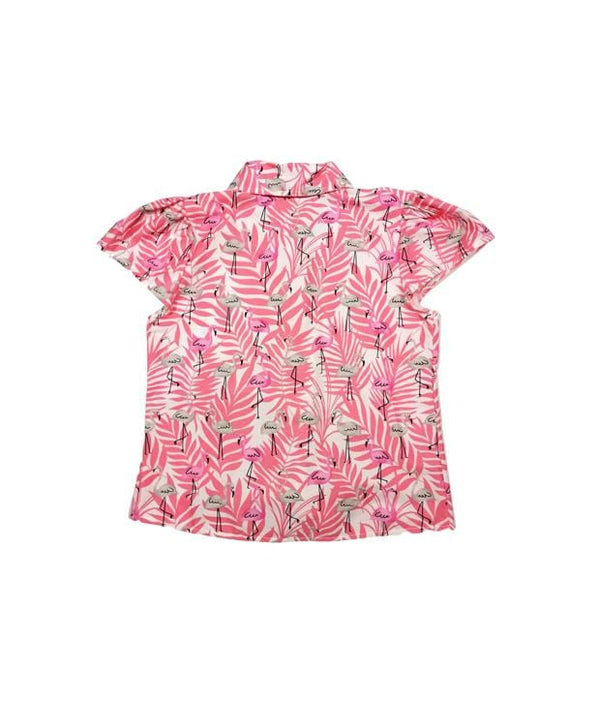 Pink Flamingo Knot Sleeveless Shirt