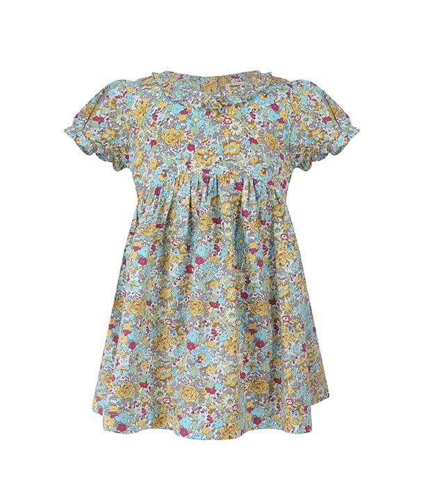 Florence Yellow & Red Roses Baby Dress