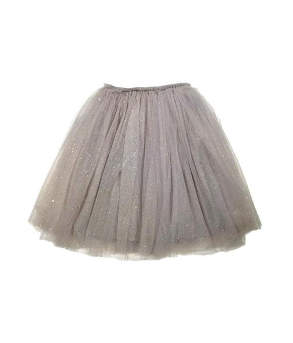 Glitter Tutu Long Skirt - Grey