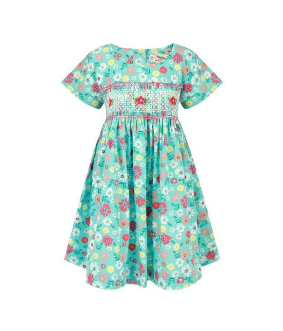 Harleigh Cheery Flower Smocked Dress