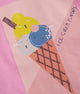 Ice Cream Ruffle Sleeve Cotton Tee