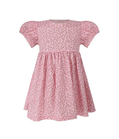 Lara White Flower Pink Baby Dress