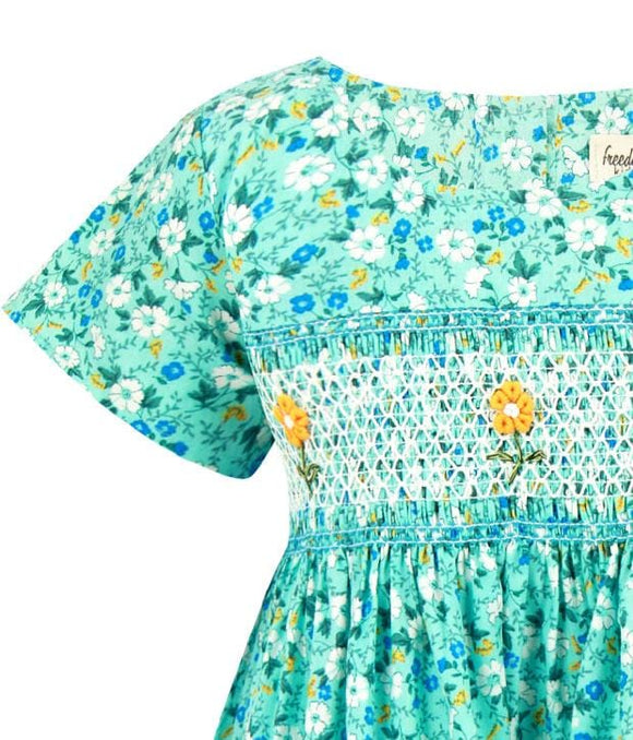 Luisa Petite Flower Smocked Dress