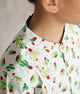 Mandarin Collar Shirt - Mini Cactus (White)