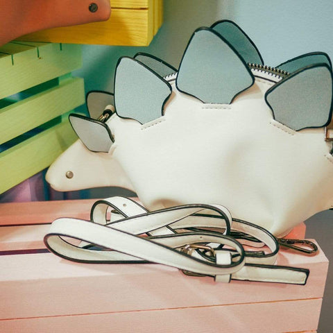 Mommy Stegosaurus (ages 6 to adults) White-sky