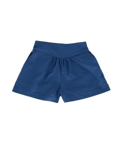 Navy Blue Flare Cotton Shorts (3Y-10Y)