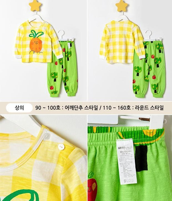 Yellow Pineapple Organic Cotton PJ