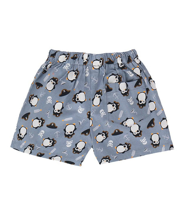 Pirate Penguin Pull Up Shorts (Grey)