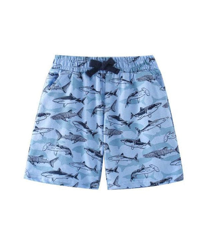 Sea of Sharks Cotton Shorts