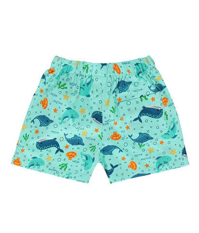 Sea World Mammals Pull Up Shorts (Mint Green)