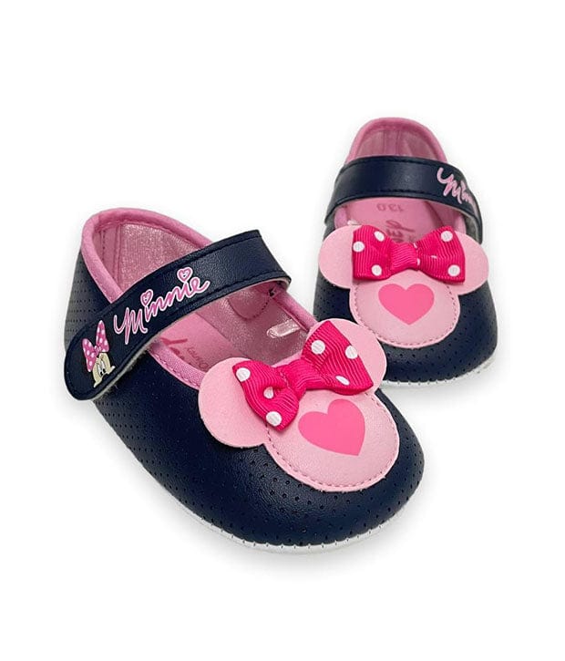 Minnie Mouse Soft Sole Ribbon Shoes - Navy