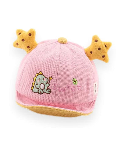 Starry Ears Dino Cap (Pink)